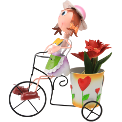 BIKE GIRL-FIOWER POT (2)